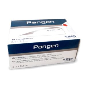 Boîte de 10 compresses Pangen hémostatiques en collagène résorbable - Safe Implant