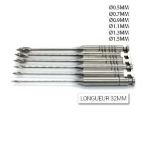 Boîte de 6 forets gates 32mm de longueur - Safe Implant