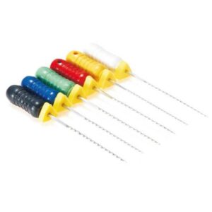 Boîte de 6 racleurs, broches endodontie manuelles (reamers) - Safe Implant