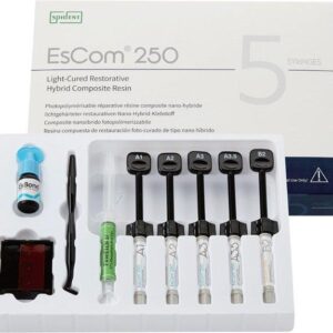 Escom 250 - 5 seringues de 4g  Résine composite nano-hybride restauratrice photopolymérisable - Safe Implant