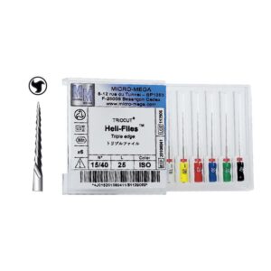 Boîte de 6 limes heli files 25mm MicroMega - Safe Implant