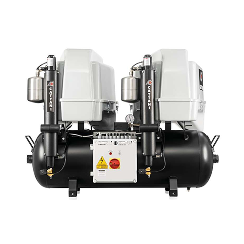 AC400Q-1 Compresseur Double Bicylindre nu (AC400) ou capoté (AC400Q) - Cattani - Safe Implant