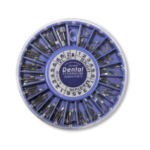 Coffret de 120 Screw Posts TITANIUM - coffret rosace 120 pièces - Safe Implant