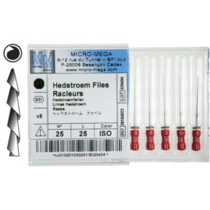 Lot de 6 racleurs Hedstroem files 21mm MicroMega - Safe Implant